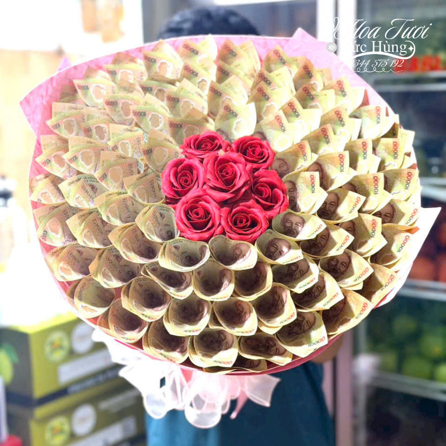 Bó Hoa Tiền Tròn To Đẹp